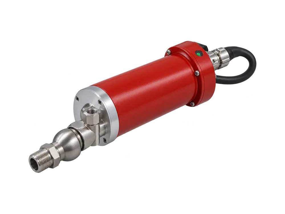 Industrial flame scanner with a swivel mount, purge-air tee and armoured cable